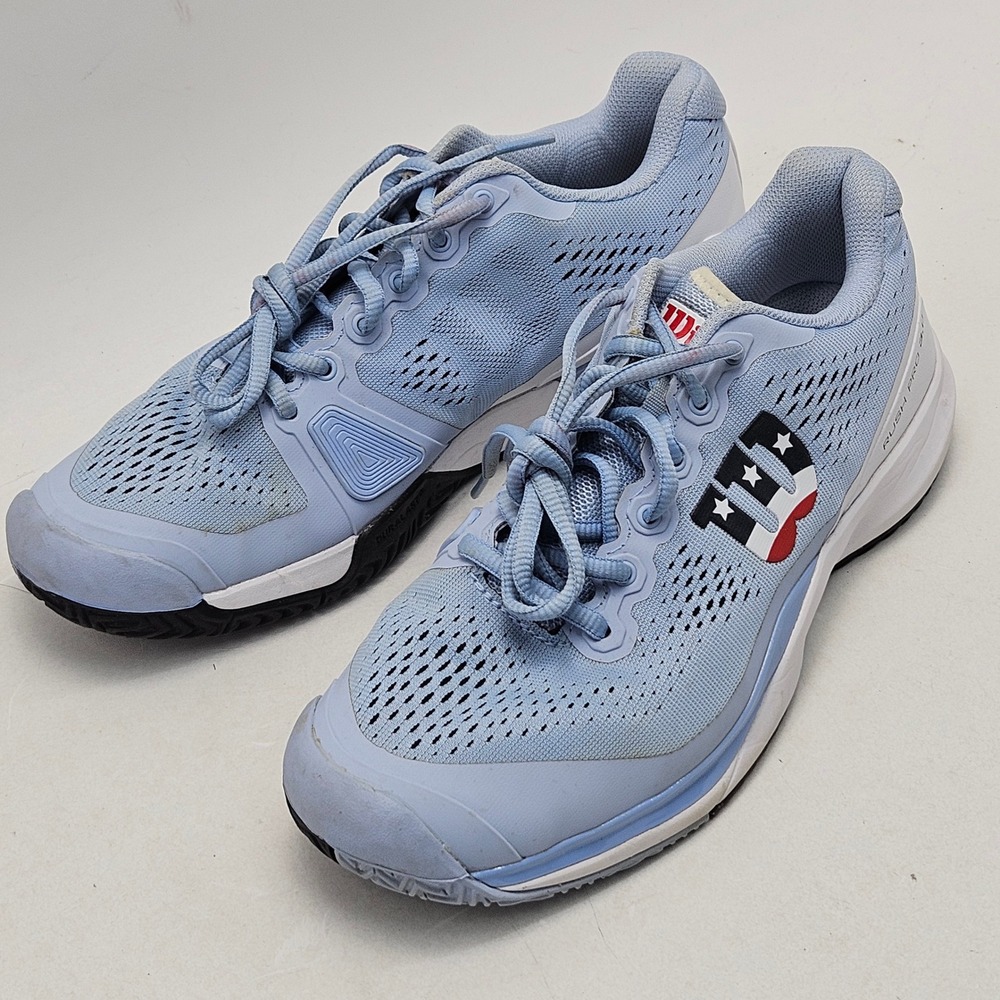 Wilson Rush Pro 3.0 Pickleball Shoes Mens 9.5 Blue White WRS328240 Athletic